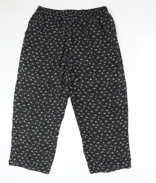Womens UK Size XL Emma Collection Regular Fit Black Trousers
