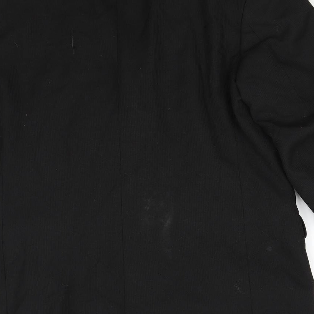 Mens UK Size 42 Woods & Gray Regular Black Suit Jacket