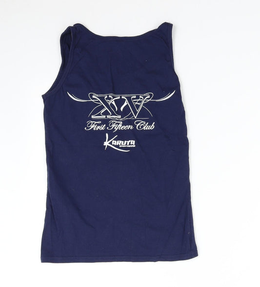 Gildan Womens Blue Basic Tank Size S - Tough Duckes