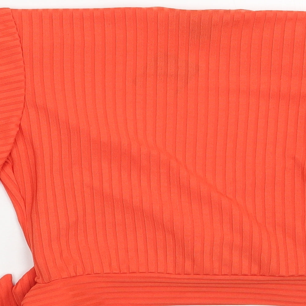 Womens UK Size 8 Newlook Orange Basic Blouse