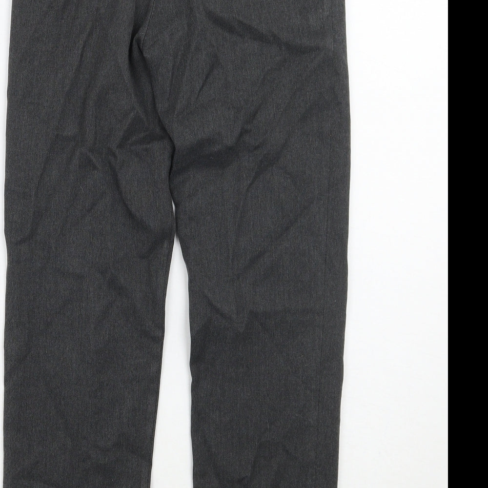 Brand and care label for Marks & Spencer boys’ grey capri trousers, size 7-8, years