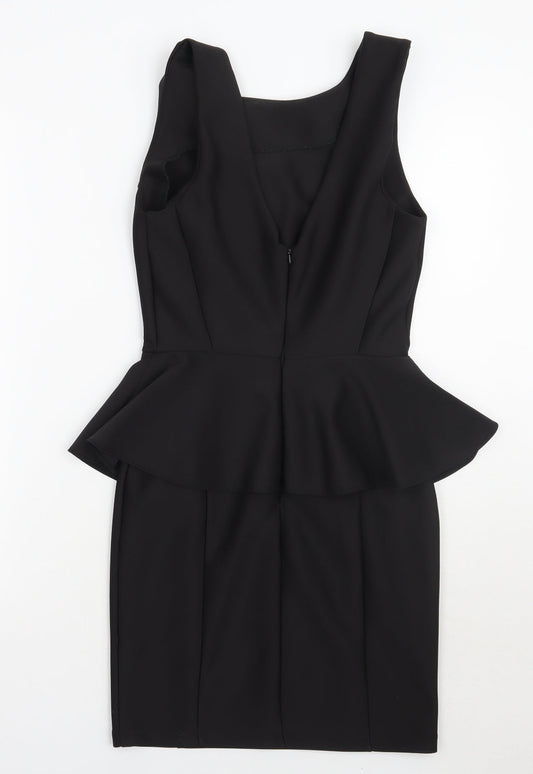 Topshop Womens Black A-Line Size 10