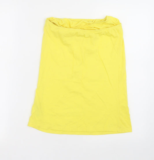 Womens UK Size 10 newlook Yellow Basic Tank