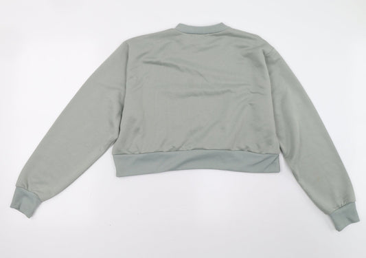 Boohoo Womens Green Pullover Sweatshirt Size 8