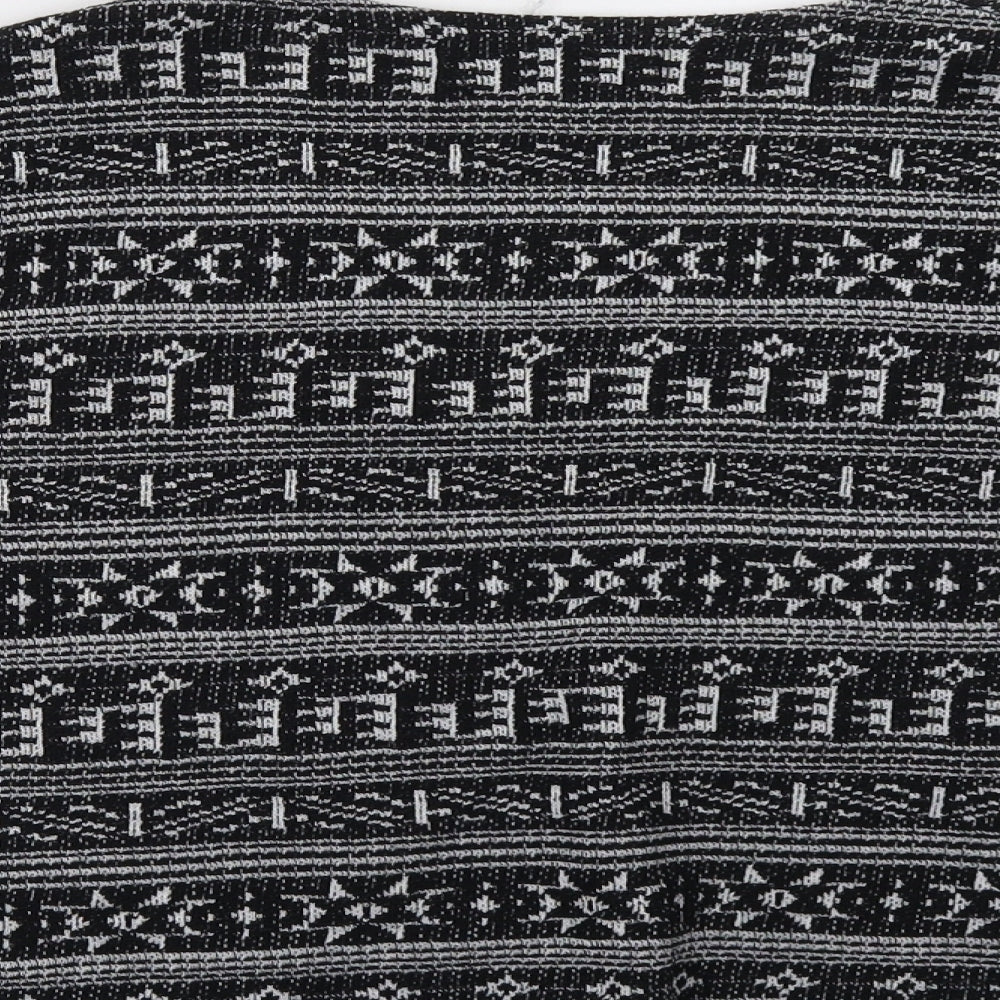 Primark Womens Grey Geometric Cardigan Jumper Size 8