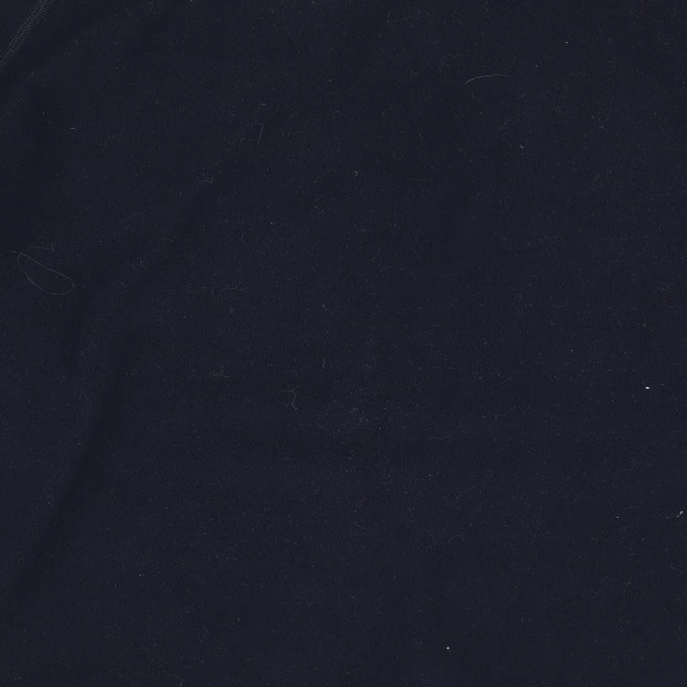 Brand and care label for Marks & Spencer men’s blue jumper, size S, - fleece texture