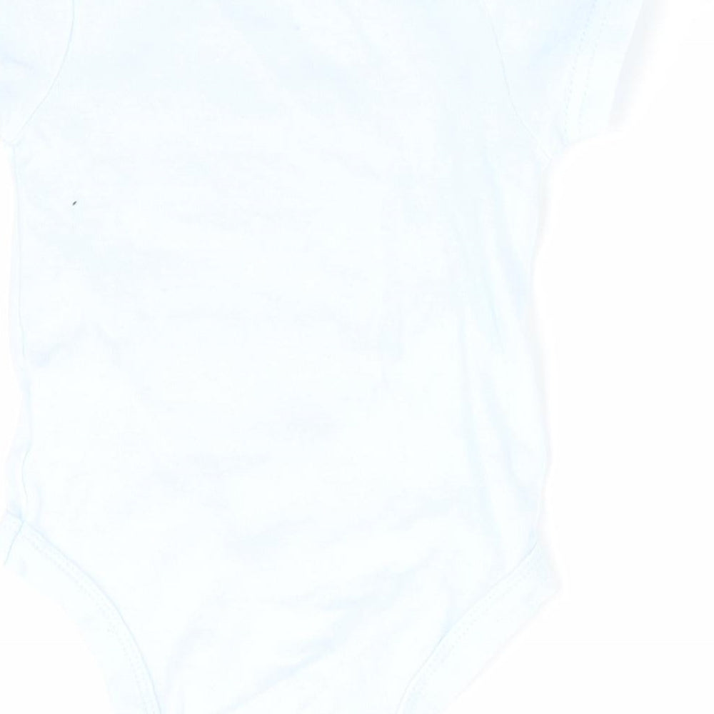 Moon & Stars Boys Blue Animal Print Romper One-Piece Size 0-3 Months - Lion I'm Roarly Cute