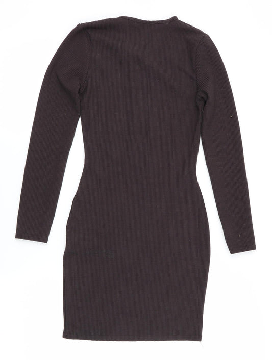 I SAW IT FIRST Womens Black Bodycon Size 8