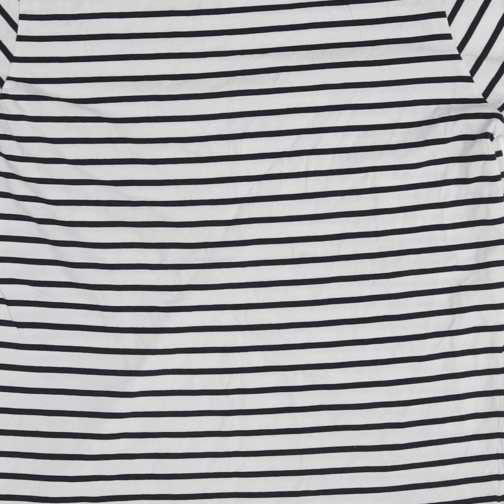 Saxnet Womens Multicoloured Striped Basic T-Shirt Size L