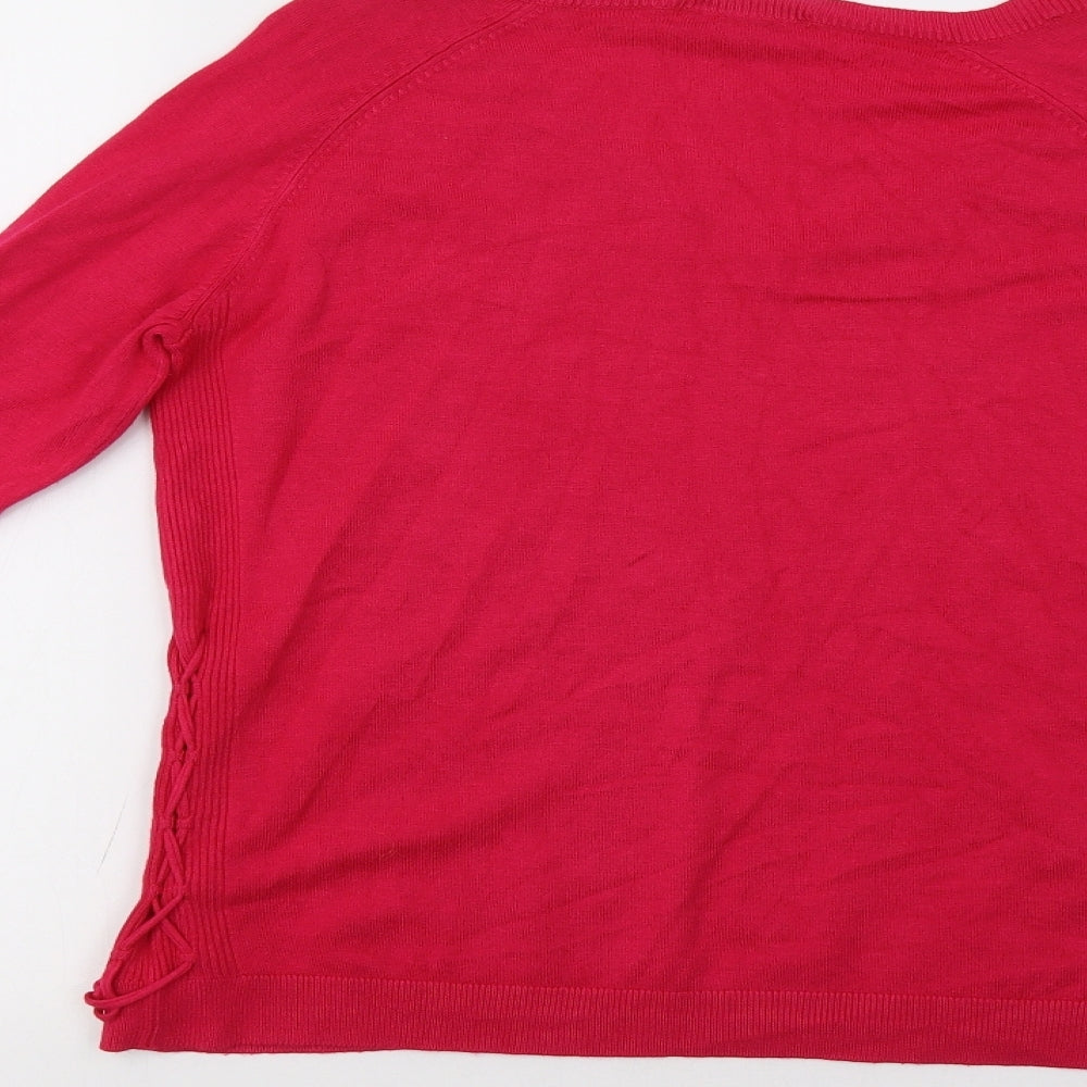 TU Womens Pink Pullover Jumper Size 12