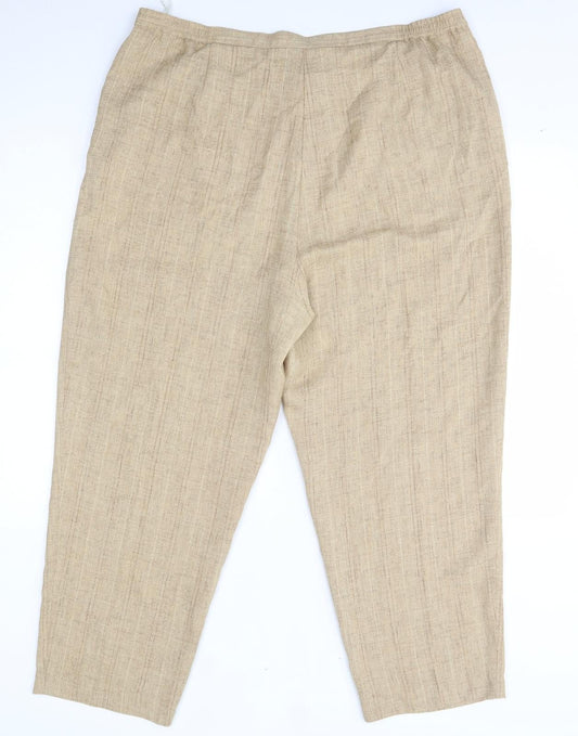 ELVI Womens Beige Trousers Size 20 L27 in