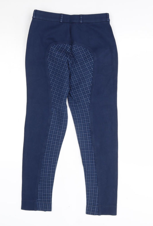 Sherwood Forest Mens Blue Plaid Capri Trousers Size 28 L25 in - trekking