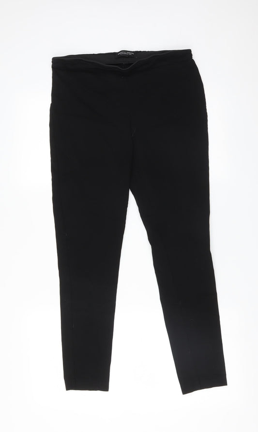 Womens UK Size 14 Dorothy Perkins Regular Fit Black Trousers