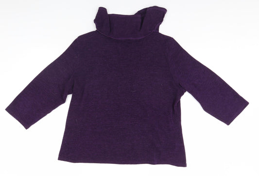 BASSINI Womens Blue Pullover Jumper Size 18