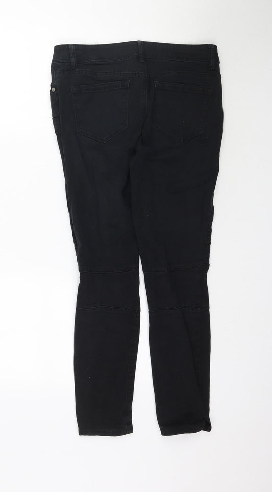 Womens UK Size 6 Preworn Regular Fit Skinny Black Jeans