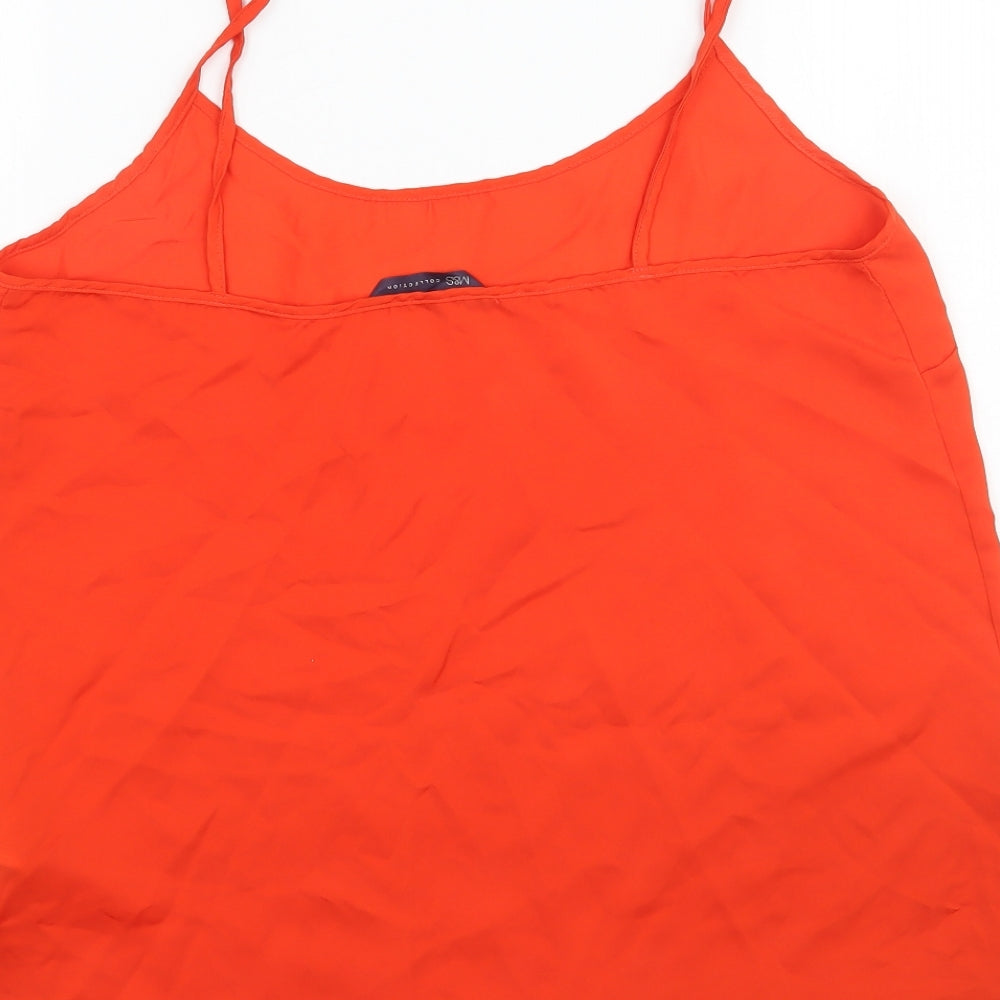 Womens UK Size 10 Marks and Spencer Red Camisole Blouse