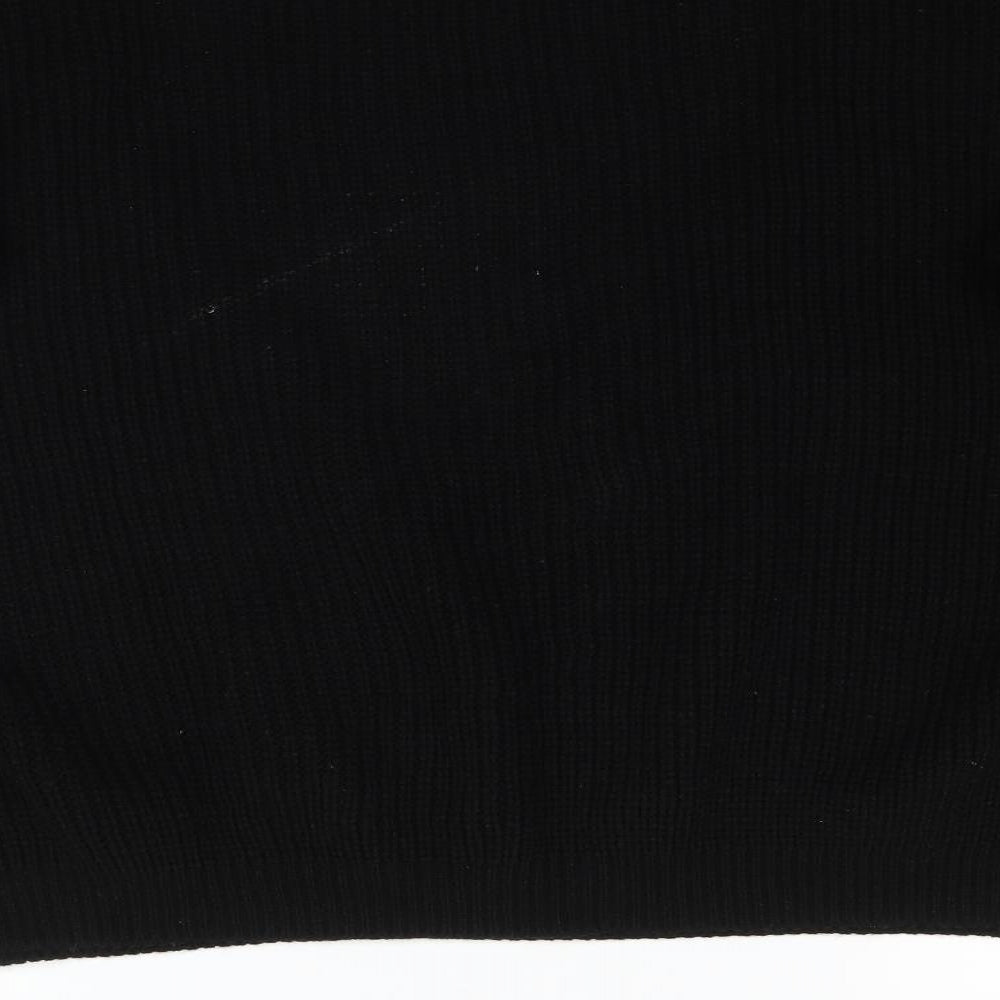 Boohoo Womens Black Knit Pullover Jumper Size 20