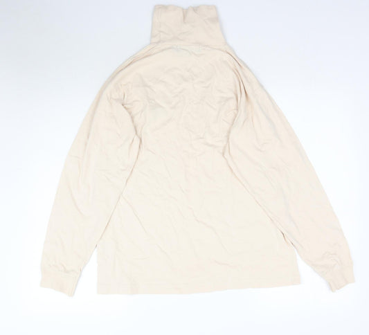 Cotton Traders Womens Beige Basic T-Shirt Size S - Oversized