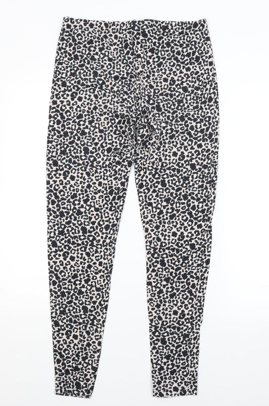 George Womens Pink Animal Print Pyjama Pants Size 12
