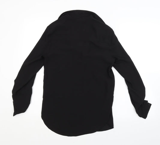 Miss Selfridge Womens Black Basic Blouse Size 6