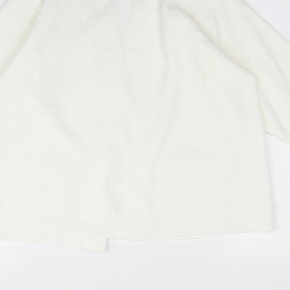 Womens UK Size S Care White Cardigan Jumper