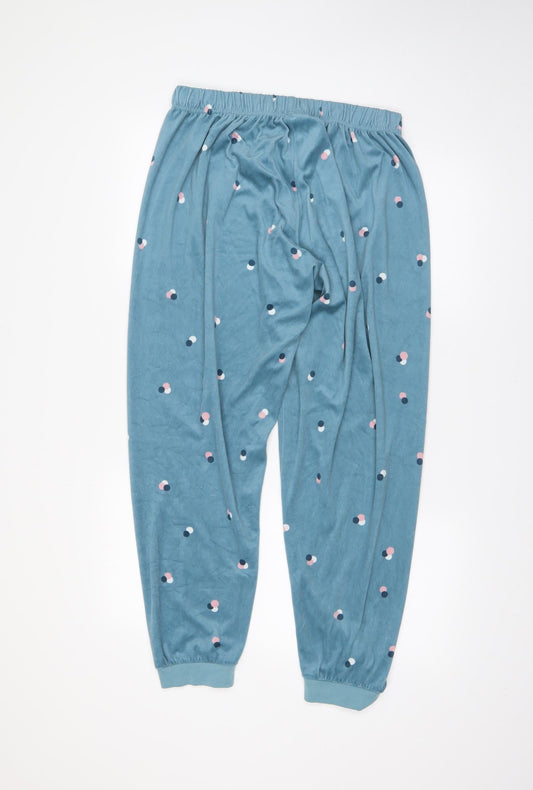 Primark Womens Blue Polka Dot Trousers Size L L26 in