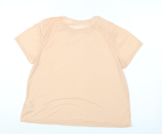 Womens UK Size 8 Missguided Pink Basic T-Shirt