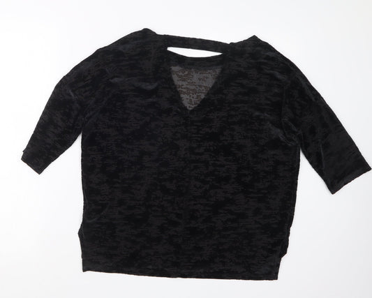 NEXT Womens Black Basic T-Shirt Size 12