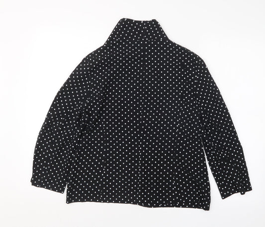 Peacocks Womens Black Polka Dot Jacket Size 12