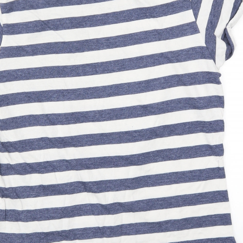 Primark Womens Blue Striped Top Pyjama Top Size 10 - Hey Ho Hey Ho It's Off to Bed I Go? 7 Dwarves