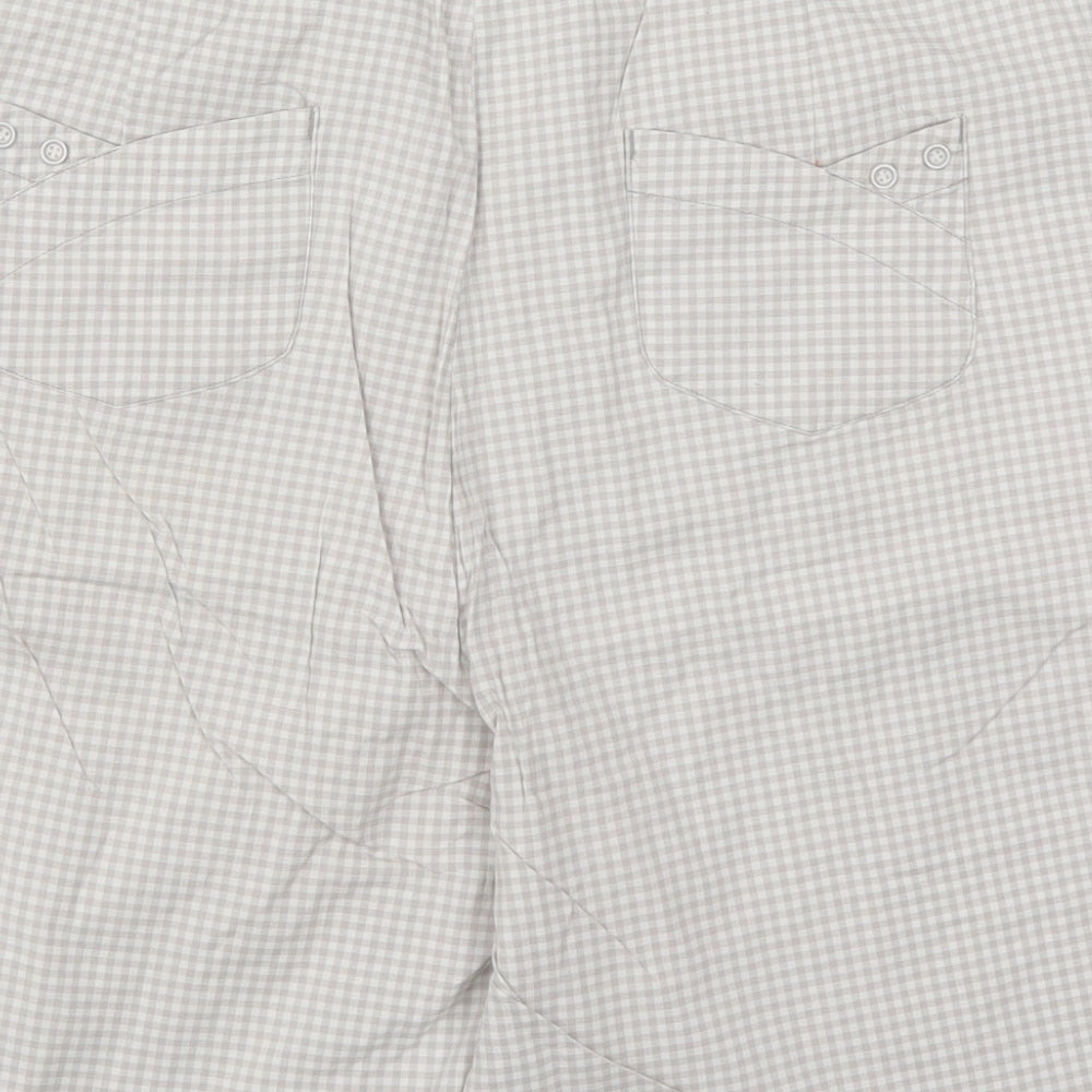 Emreco Womens Grey Check Bermuda Shorts Size 38