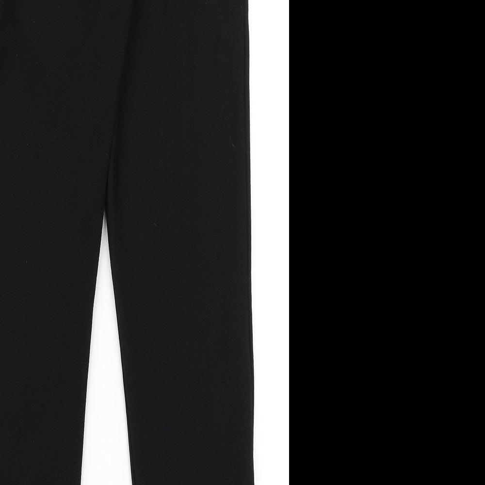 Womens UK Size 6 PRETTYLITTLETHING Regular Fit Dress Pants Black Trousers