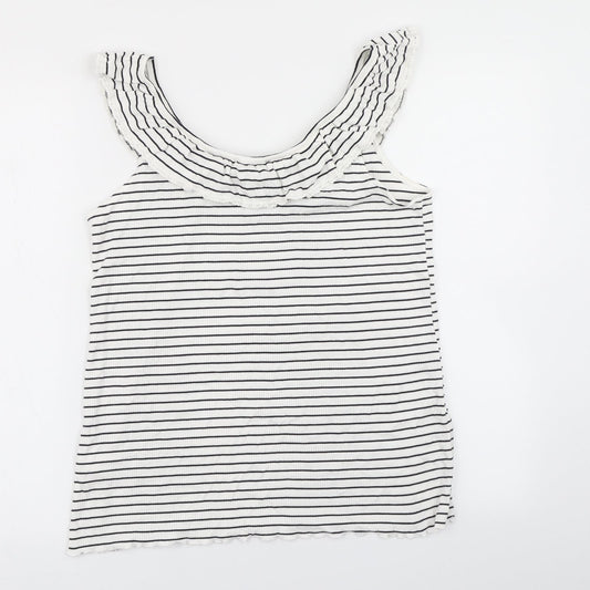 Womens UK Size 16 Dorothy Perkins White Basic T-Shirt