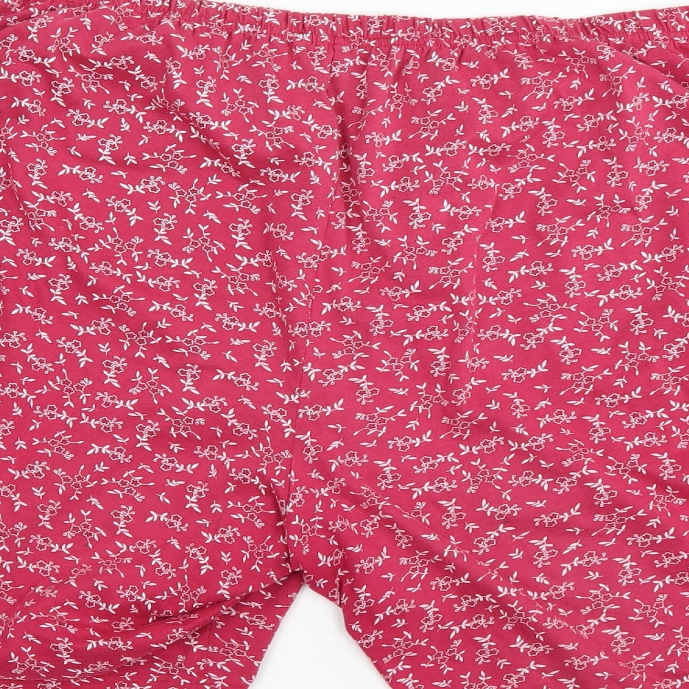 Daxon Womens Pink Floral Sweat Shorts Size 58 in