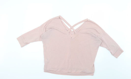Womens UK Size 12 River Island Pink Pullover Jumper