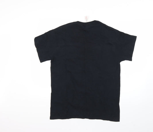 Mens UK Size S Boohoo Black T-Shirt