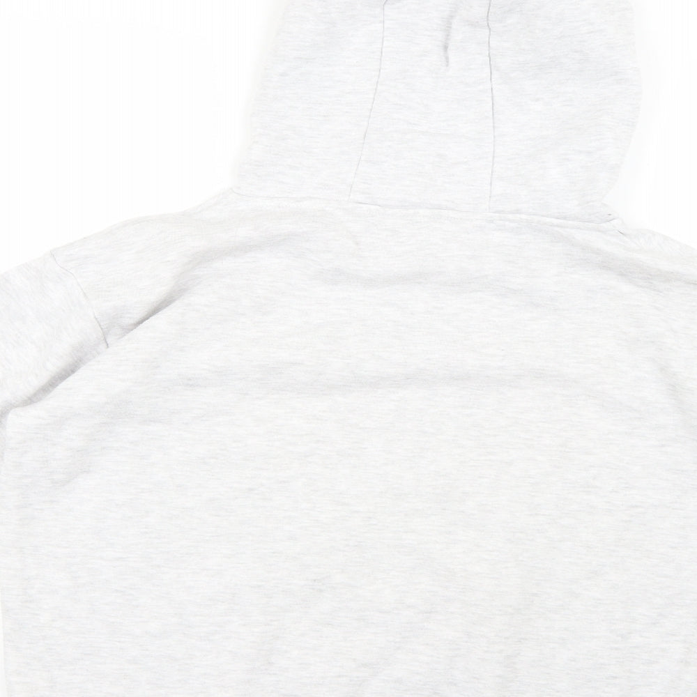 Brand and care label for Primark women’s grey pullover hoodie, size UK 8