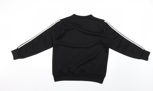 Boohoo Womens Black Striped Pullover Jumper Size 10