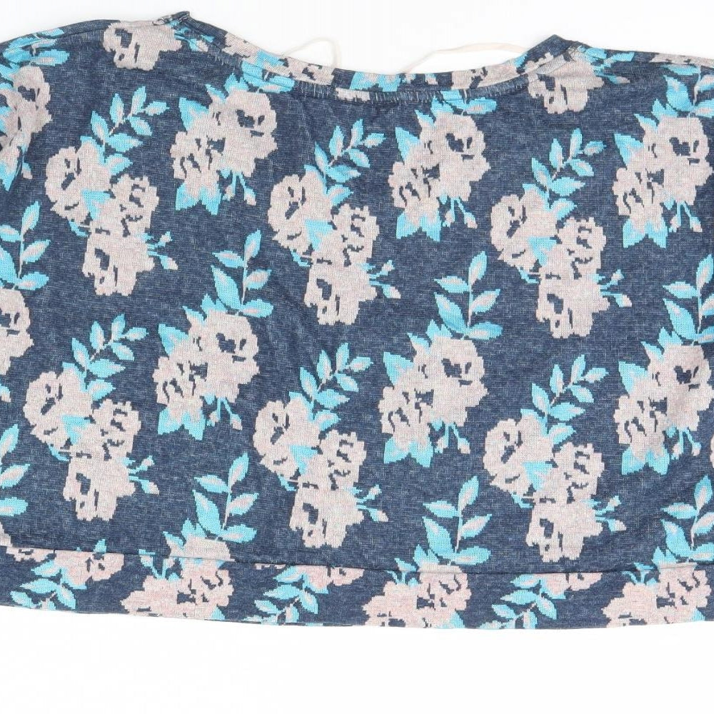 George Womens Black Floral Pullover Jumper Size 18