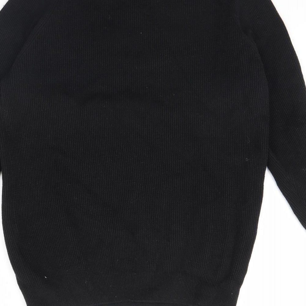Easy Mens Black Pullover Jumper Size S