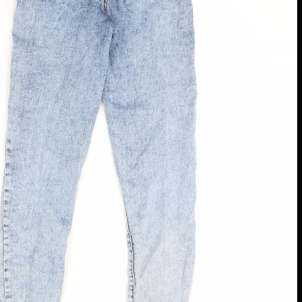 Denim & Co. Womens Blue Denim Skinny Jeans Size 8 L28 in