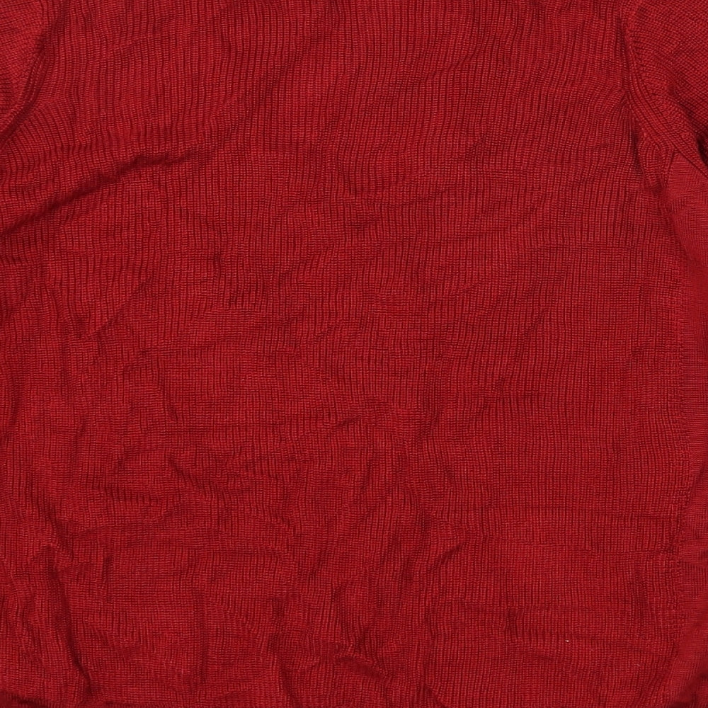 Marks and Spencer Womens Red Knit Pullover Jumper Size 12