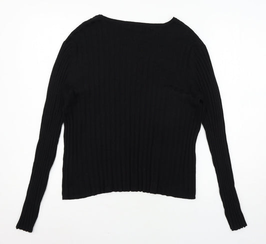 Womens UK Size L New Look Black Pullover Jumper
