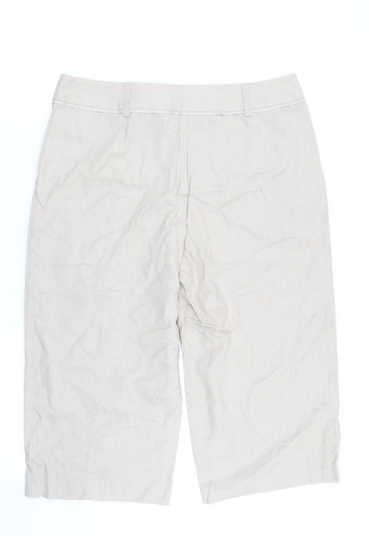 Womens UK Size 30 in Preworn Regular Fit Capri Beige Trousers