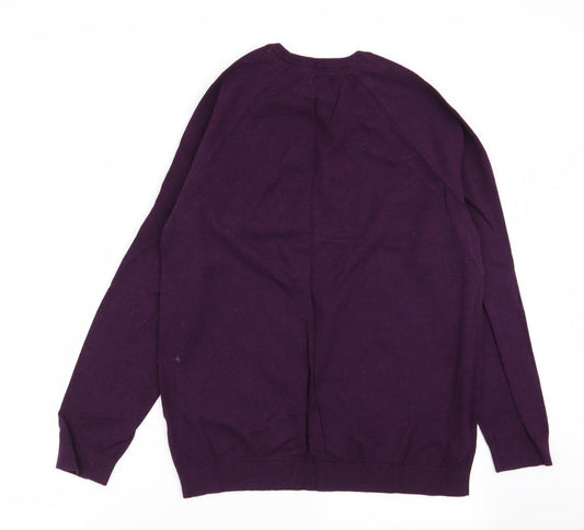 burton menswear Mens Purple Pullover Jumper Size M
