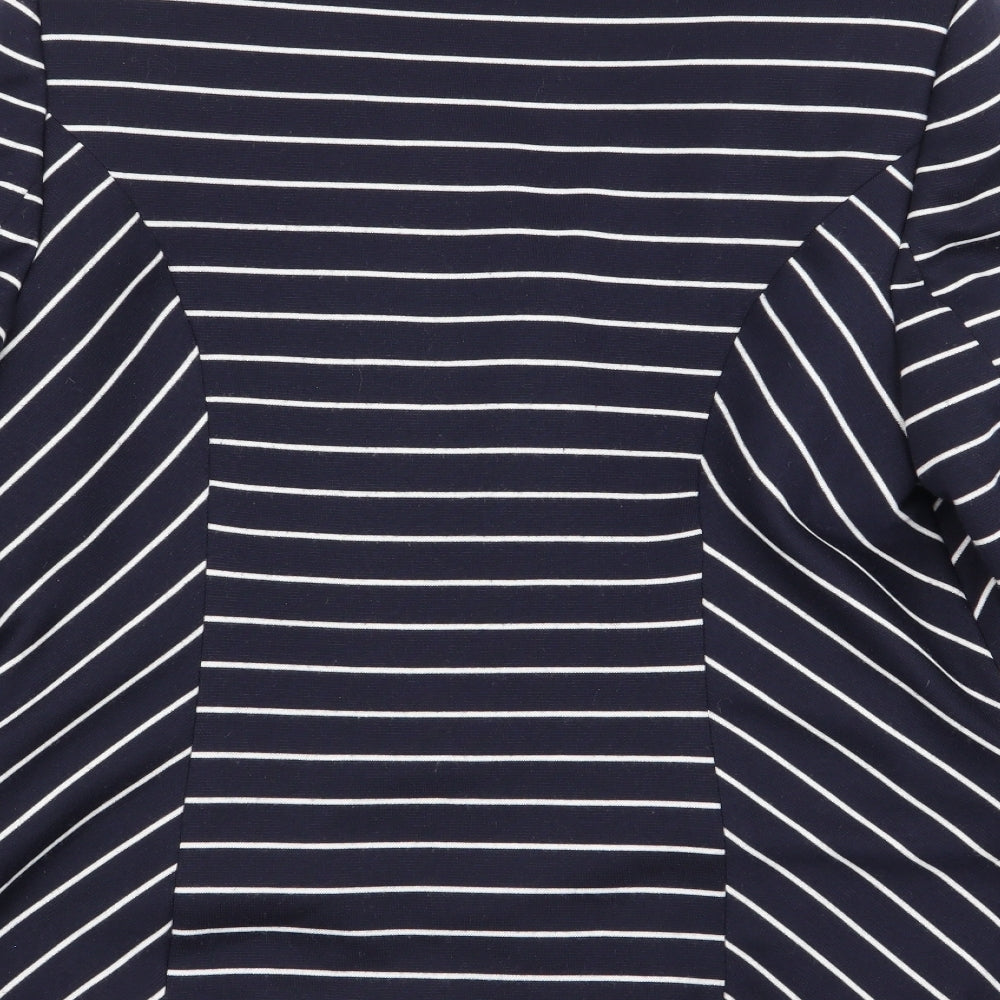 isle Womens Multicoloured Striped Jacket Blazer Size 12