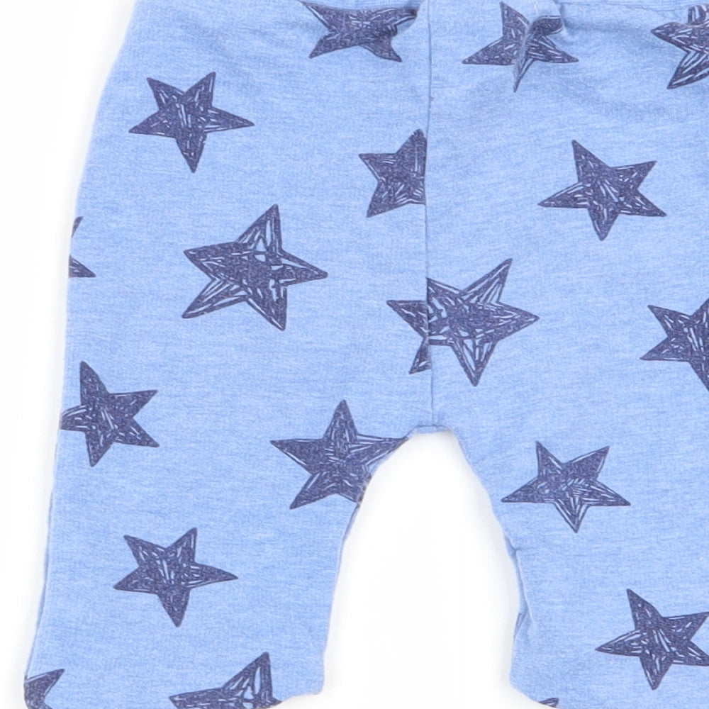 Lullaby Boys Blue Geometric Capri Trousers Size 0-3 Months - shorts