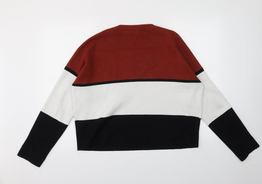 Primark Womens Multicoloured Striped Pullover Jumper Size L