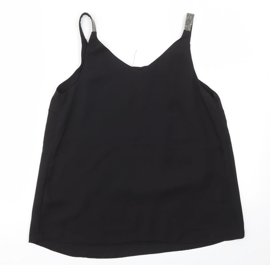Womens UK Size 8 Dorothy Perkins Black Basic Blouse