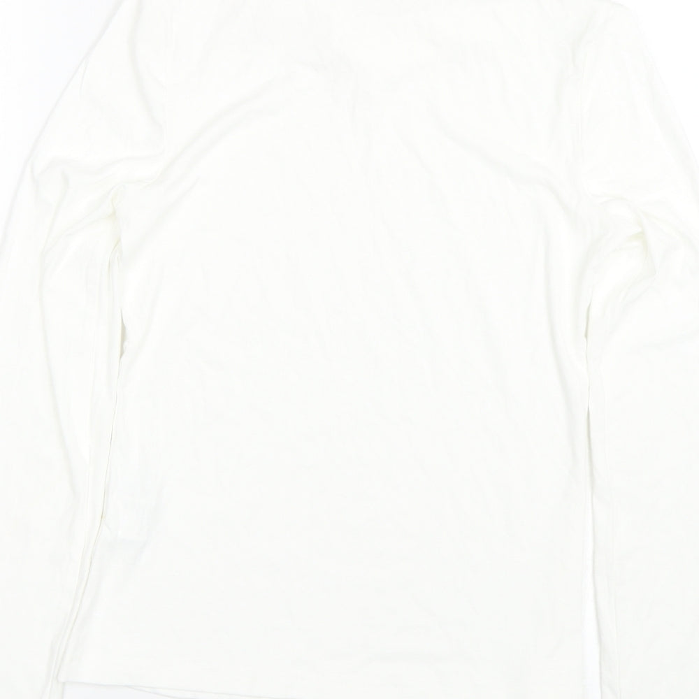 Womens UK Size L Shien White Basic T-Shirt